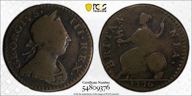 ''1776'' 1/2P Machin's, Vlack 6-76A VG8BN