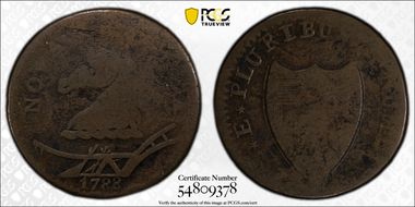 1788 NJ 1/2P Head Left, Maris 49-f AG3BN