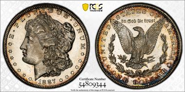 1887-S $1 VAM 2, S/S MS65