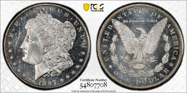 1897-S $1 MS64DMPL