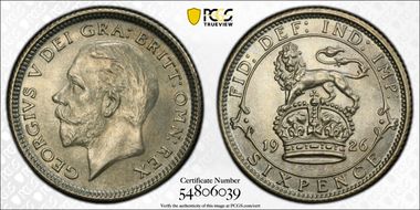 1926 6D S-4034 Mod Effigy MS65