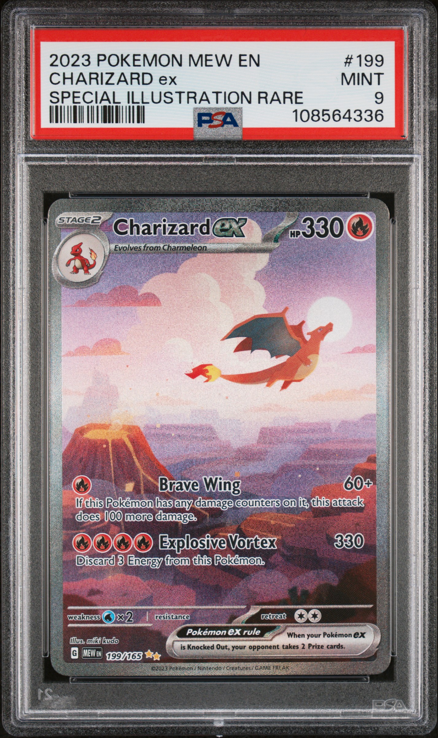 2023 Pokemon Mew En-151 Charizard Ex #199 (Special Illustration Rare) Mint 9 front