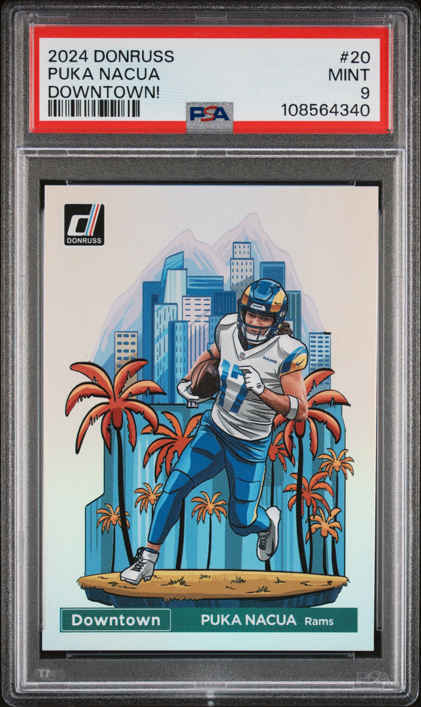 2024 Panini Donruss Downtown! Puka Nacua #20 Mint 9 front