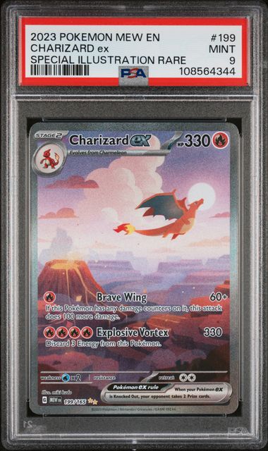 2023 Pokemon Mew En-151 Charizard Ex #199 (Special Illustration Rare) Mint 9 front