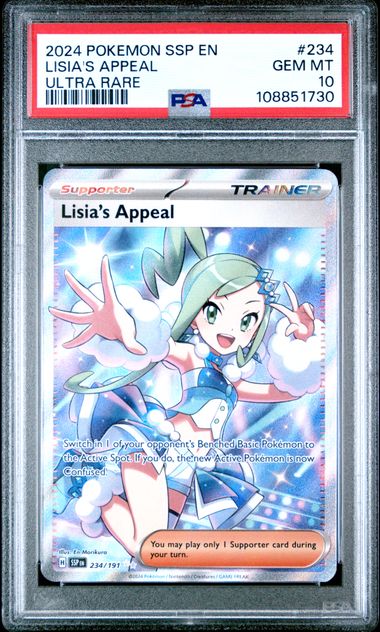 2024 Pokemon Ssp En-Surging Sparks Lisia's Appeal #234 (Ultra Rare) Gem Mt 10 front