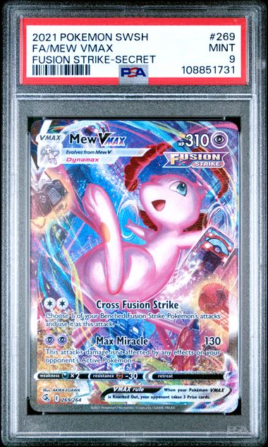 2021 Pokemon Sword & Shield Fusion Strike Fa/Mew Vmax #269 (Fusion Strike-Secret) Mint 9 front
