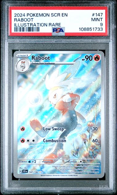 2024 Pokemon Scr En-Stellar Crown Raboot #147 (Illustration Rare) Mint 9 front