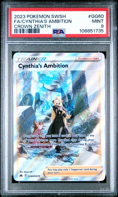 2023 Pokemon Sword And Shield Crown Zenith Fa/Cynthia's Ambition #Gg60 (Crown Zenith) Mint 9 front
