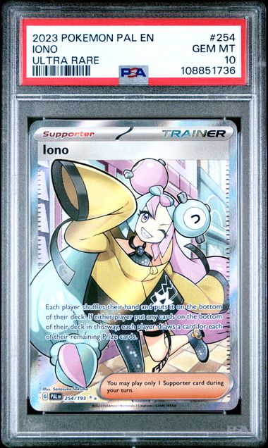 2023 Pokemon Pal En-Paldea Evolved Iono #254 (Ultra Rare) Gem Mt 10 front