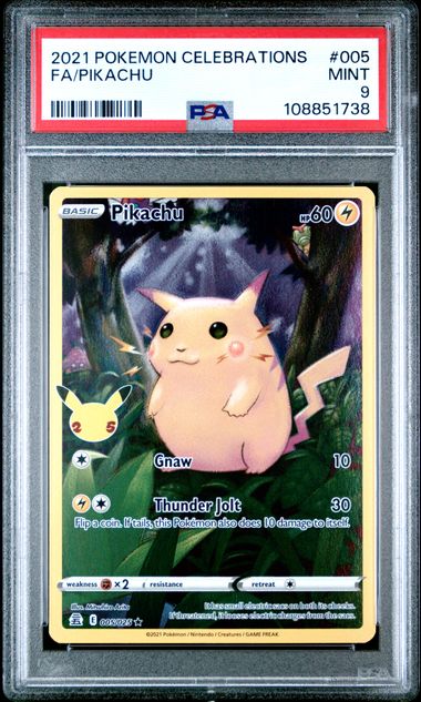 2021 Pokemon Celebrations Fa/Pikachu #005 Mint 9 front
