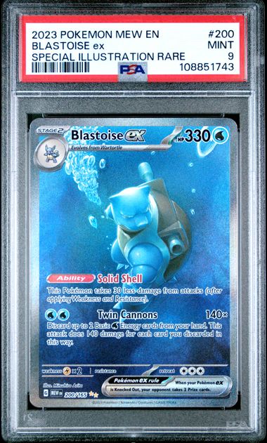 2023 Pokemon Mew En-151 Blastoise Ex #200 (Special Illustration Rare) Mint 9 front