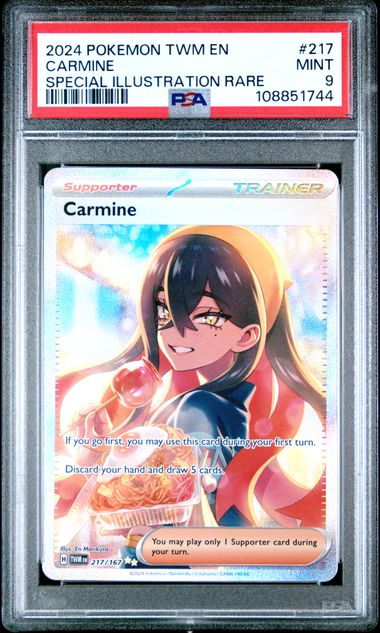 2024 Pokemon Twm En-Twilight Masquerade Carmine #217 (Special Illustration Rare) Mint 9 front