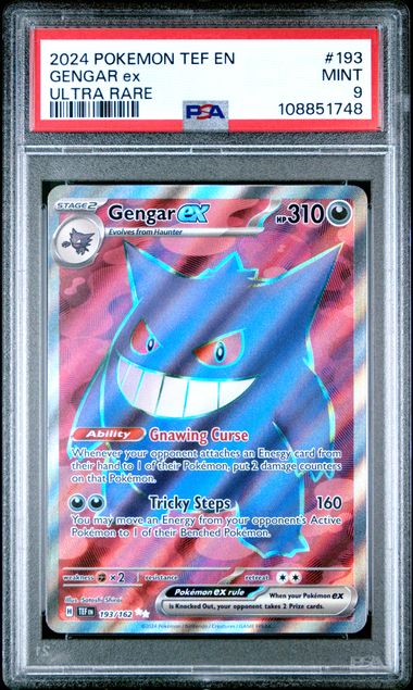 2024 Pokemon Tef En-Temporal Forces Gengar Ex #193 (Ultra Rare) Mint 9 front
