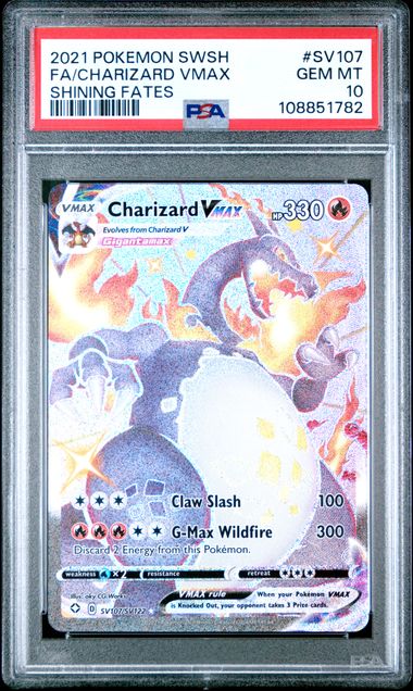 2021 Pokemon Sword & Shield Shining Fates Fa/Charizard Vmax #Sv107 (Shining Fates) Gem Mt 10 front
