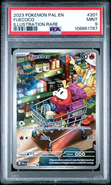 2023 Pokemon Pal En-Paldea Evolved Fuecoco #201 (Illustration Rare) Mint 9 front