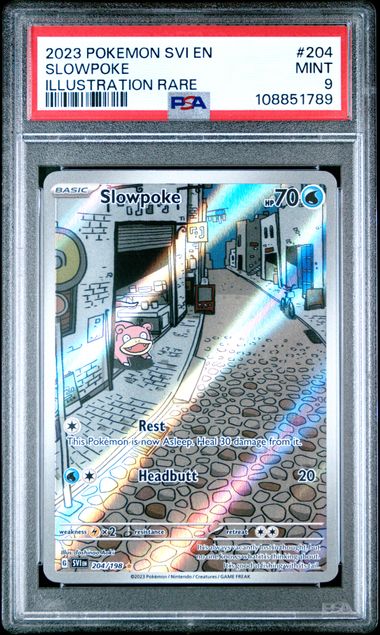 2023 Pokemon Svi En-Scarlet & Violet Slowpoke #204 (Illustration Rare) Mint 9 front