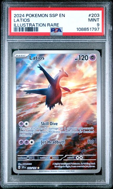 2024 Pokemon Ssp En-Surging Sparks Latios #203 (Illustration Rare) Mint 9 front