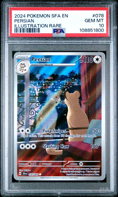 2024 Pokemon Sfa En-Shrouded Fable Persian #078 (Illustration Rare) Gem Mt 10 front