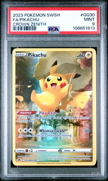 2023 Pokemon Sword And Shield Crown Zenith Fa/Pikachu #Gg30 (Crown Zenith) Mint 9 front