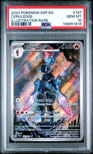 2024 Pokemon Ssp En-Surging Sparks Ceruledge #197 (Illustration Rare) Gem Mt 10 front