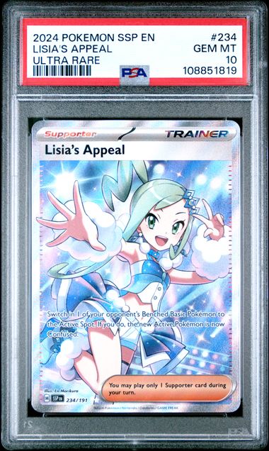 2024 Pokemon Ssp En-Surging Sparks Lisia's Appeal #234 (Ultra Rare) Gem Mt 10 front