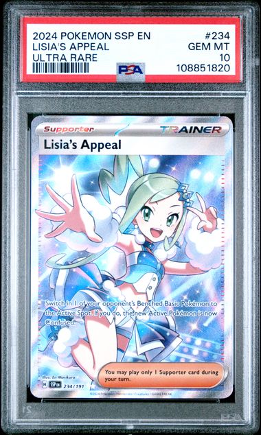 2024 Pokemon Ssp En-Surging Sparks Lisia's Appeal #234 (Ultra Rare) Gem Mt 10 front