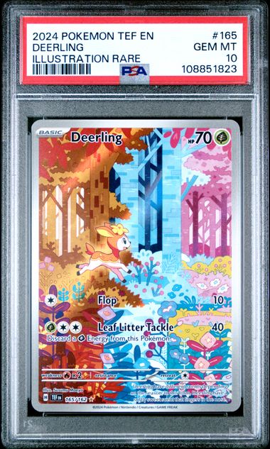 2024 Pokemon Tef En-Temporal Forces Deerling #165 (Illustration Rare) Gem Mt 10 front
