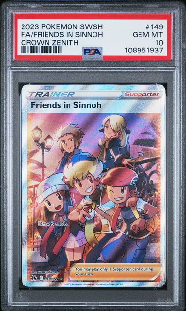 2023 Pokemon Sword And Shield Crown Zenith Fa/Friends In Sinnoh #149 (Crown Zenith) Gem Mt 10 front