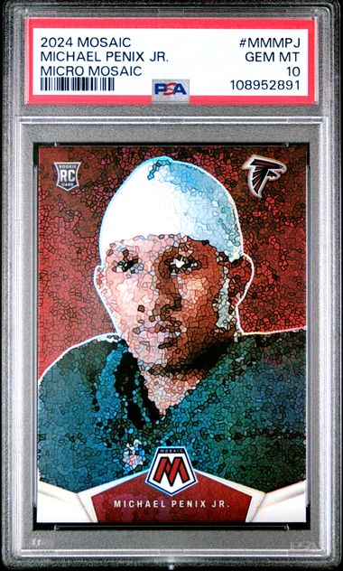 2024 Panini Mosaic Micro Mosaic Michael Penix Jr. #Mmmpj Gem Mt 10 front