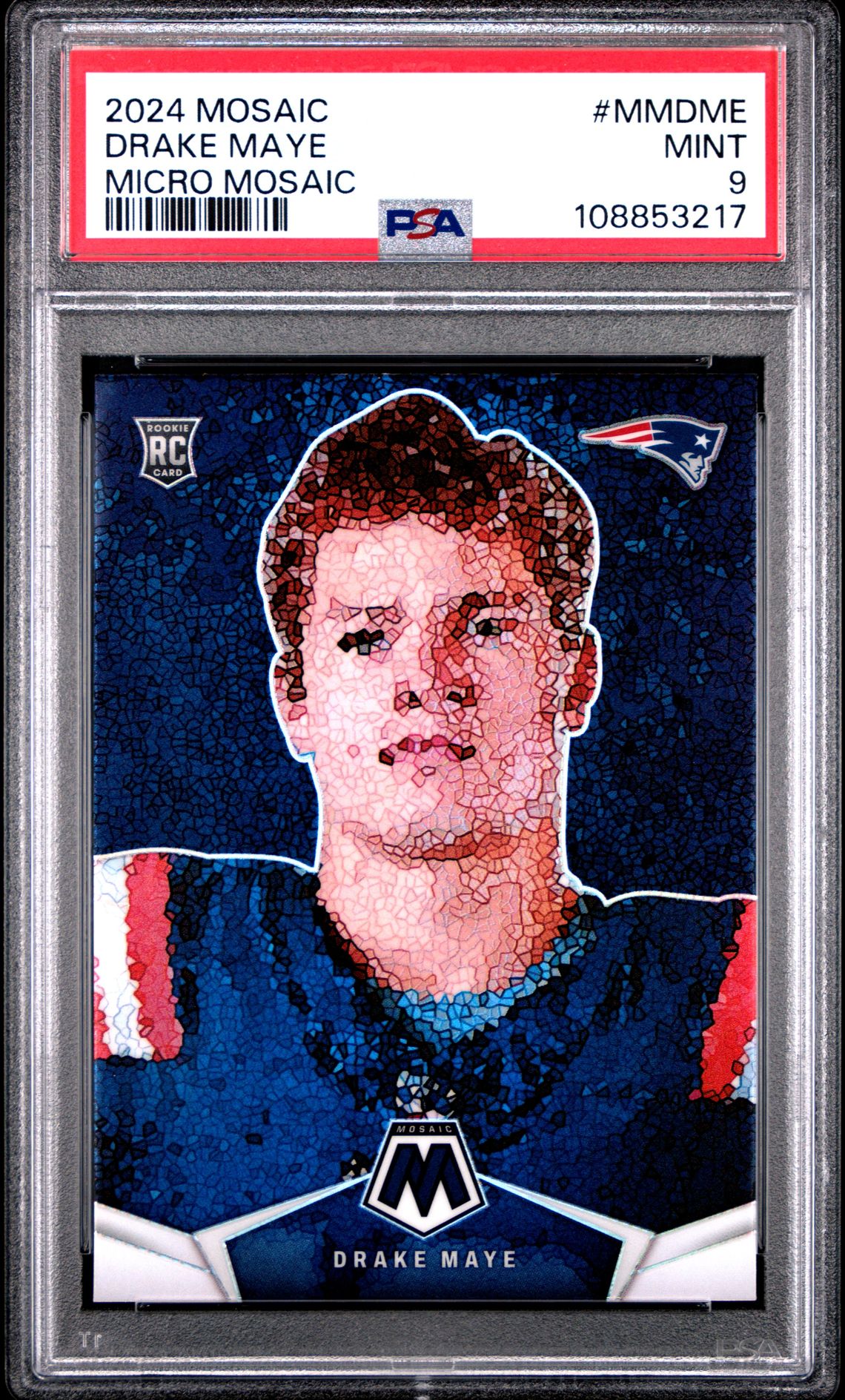 2024 Panini Mosaic Micro Mosaic Drake Maye #Mmdme Mint 9 front