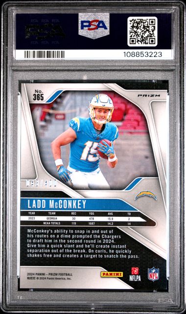 2024 Panini Prizm Ladd Mcconkey #365 (Pandora) Gem Mt 10 back