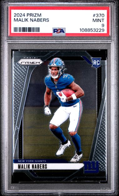 2024 Panini Prizm Malik Nabers #370 Mint 9 front