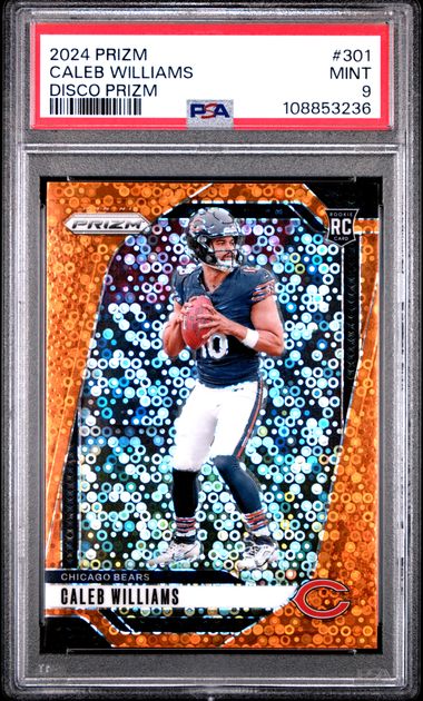 2024 Panini Prizm Caleb Williams #301 (Disco Prizm) Mint 9 front