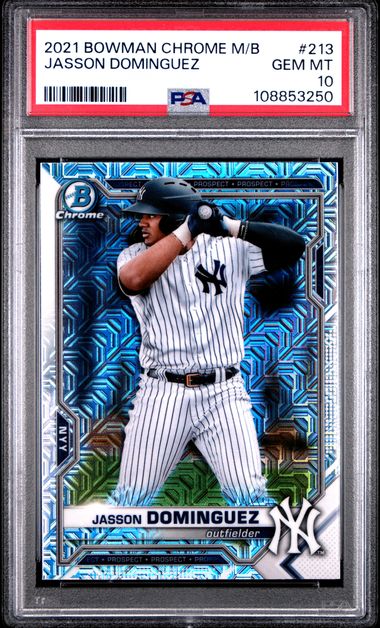 2021 Bowman Chrome Mega Box Jasson Dominguez #213 Gem Mt 10 front
