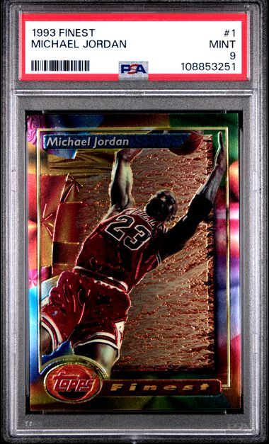 1993 Finest Michael Jordan #1 Mint 9 front
