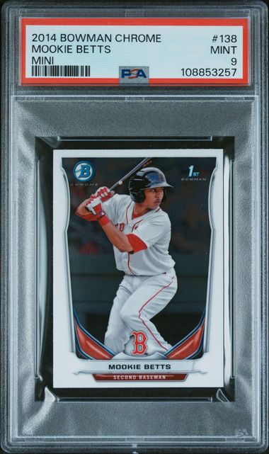 2014 Bowman Chrome Mini Mookie Betts #138 (Mini) Mint 9 front