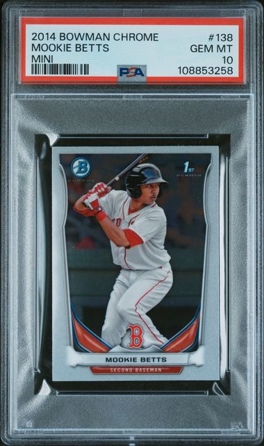 2014 Bowman Chrome Mini Mookie Betts #138 (Mini) Gem Mt 10 front