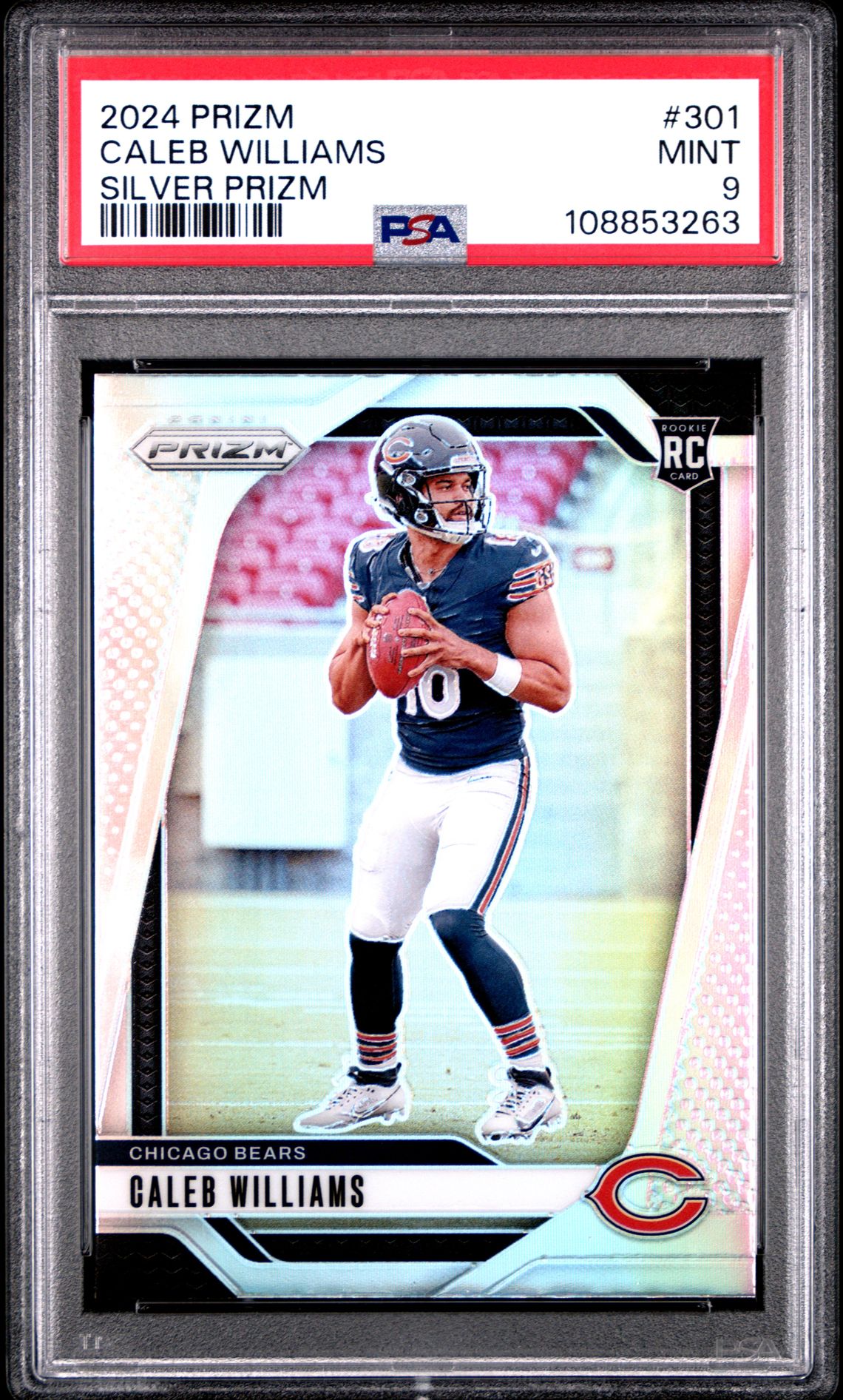 2024 Panini Prizm Caleb Williams #301 (Silver Prizm) Mint 9 front