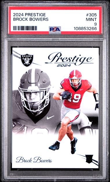2024 Panini Prestige Brock Bowers #305 Mint 9 front