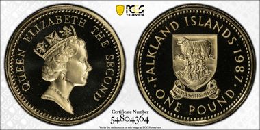 1987 £1 PR69DCAM