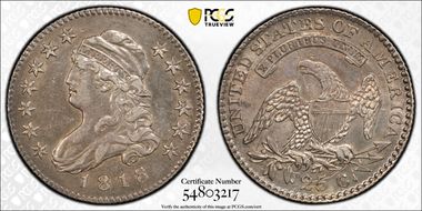 1818 25C Browning 6 AU50