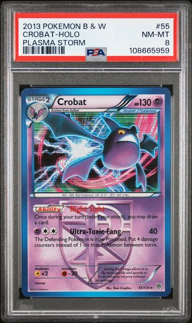 2013 Pokemon Plasma Storm Holo #55 Crobat front