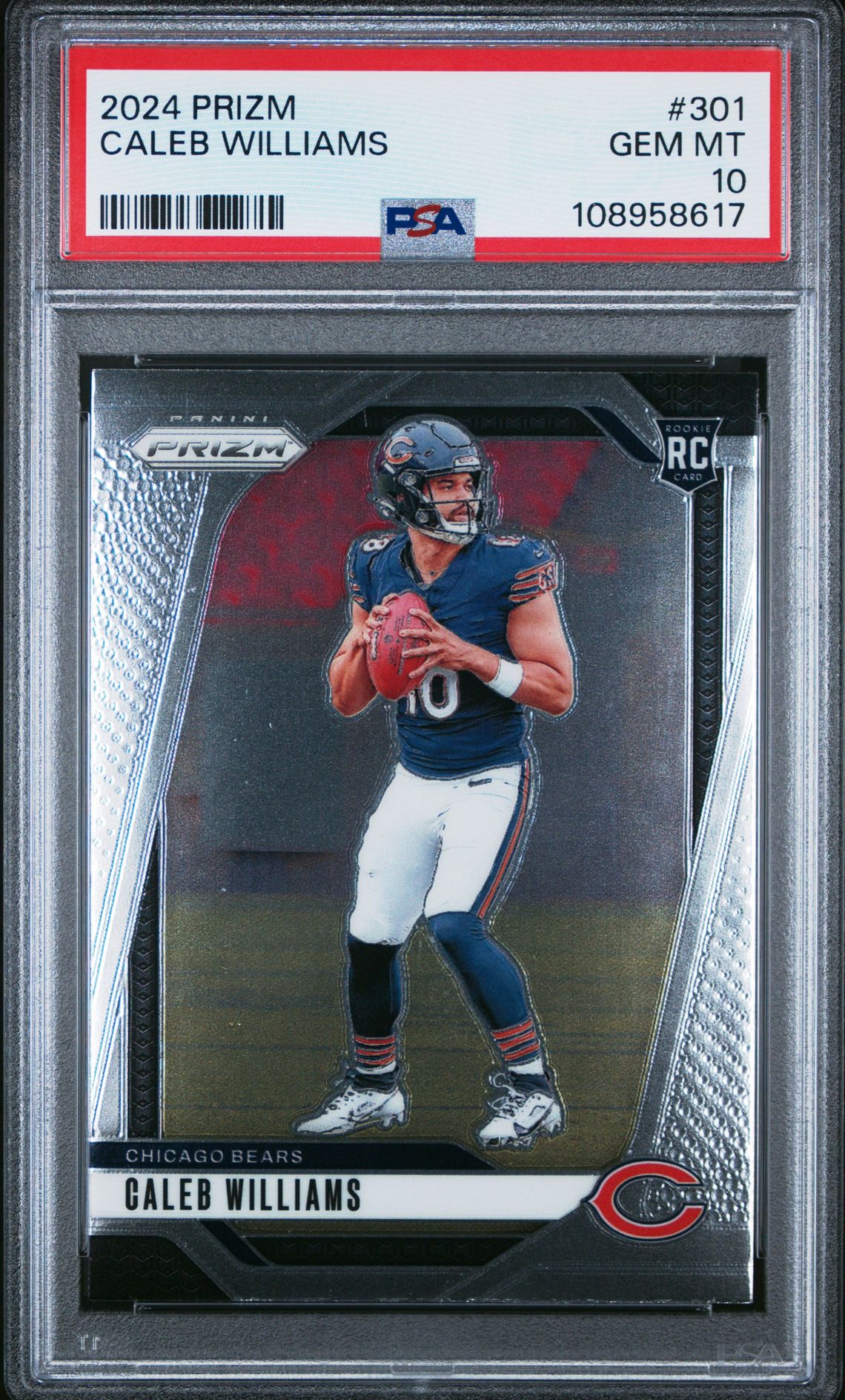 2024 Panini Prizm Caleb Williams #301 Gem Mt 10 front