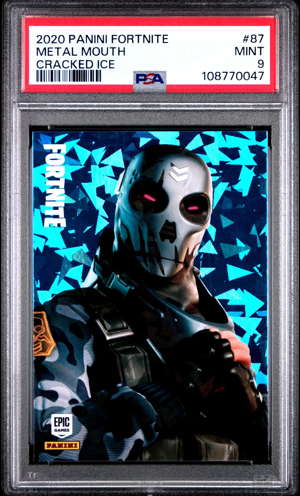 2020 Panini PANINI FORTNITE CRACKED ICE #87 Metal Mouth front