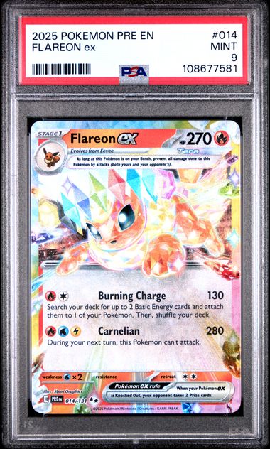 2025 Pokemon Prismatic Evolutions #14 Flareon front