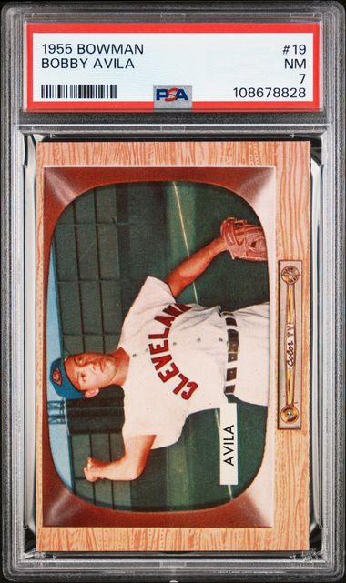 1955 Bowman #19 Bobby Avila front