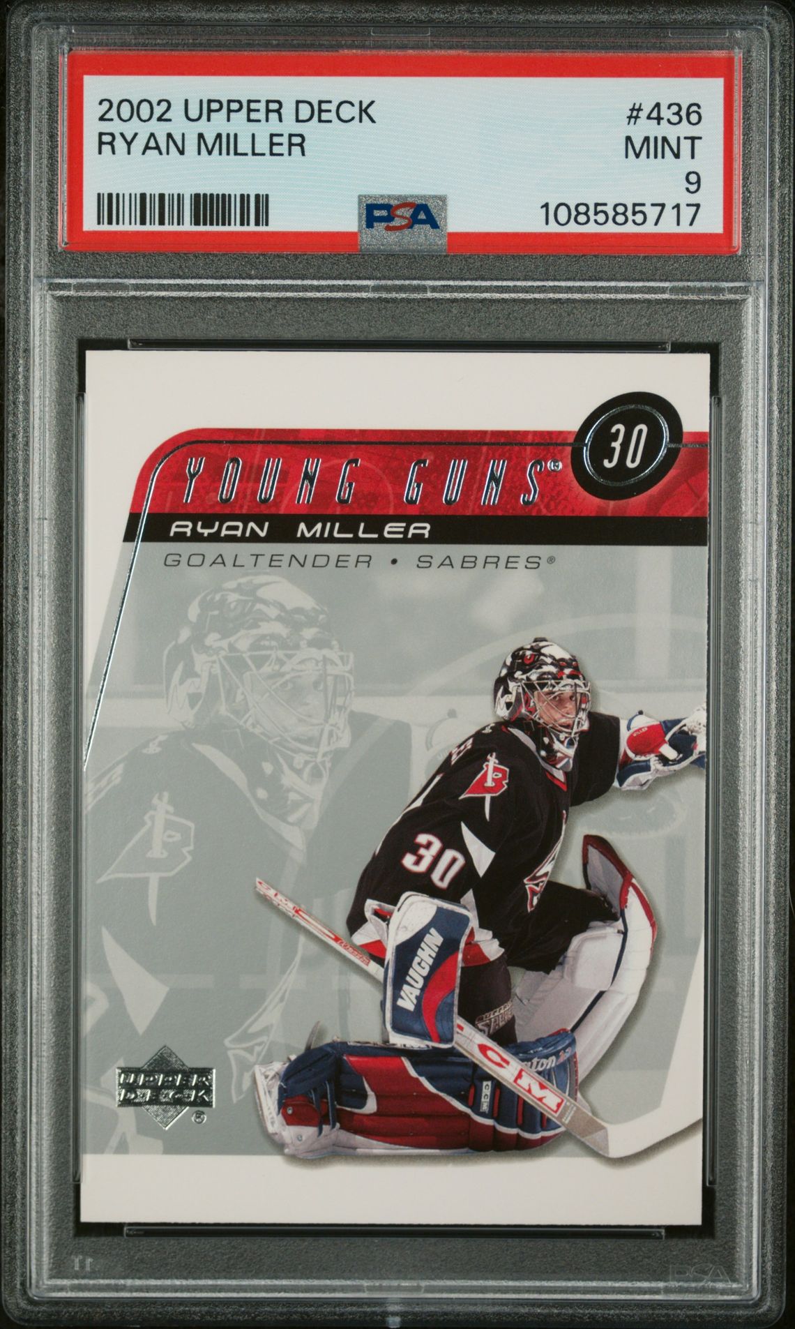 2002 Upper Deck UPPER DECK #436 Ryan Miller front