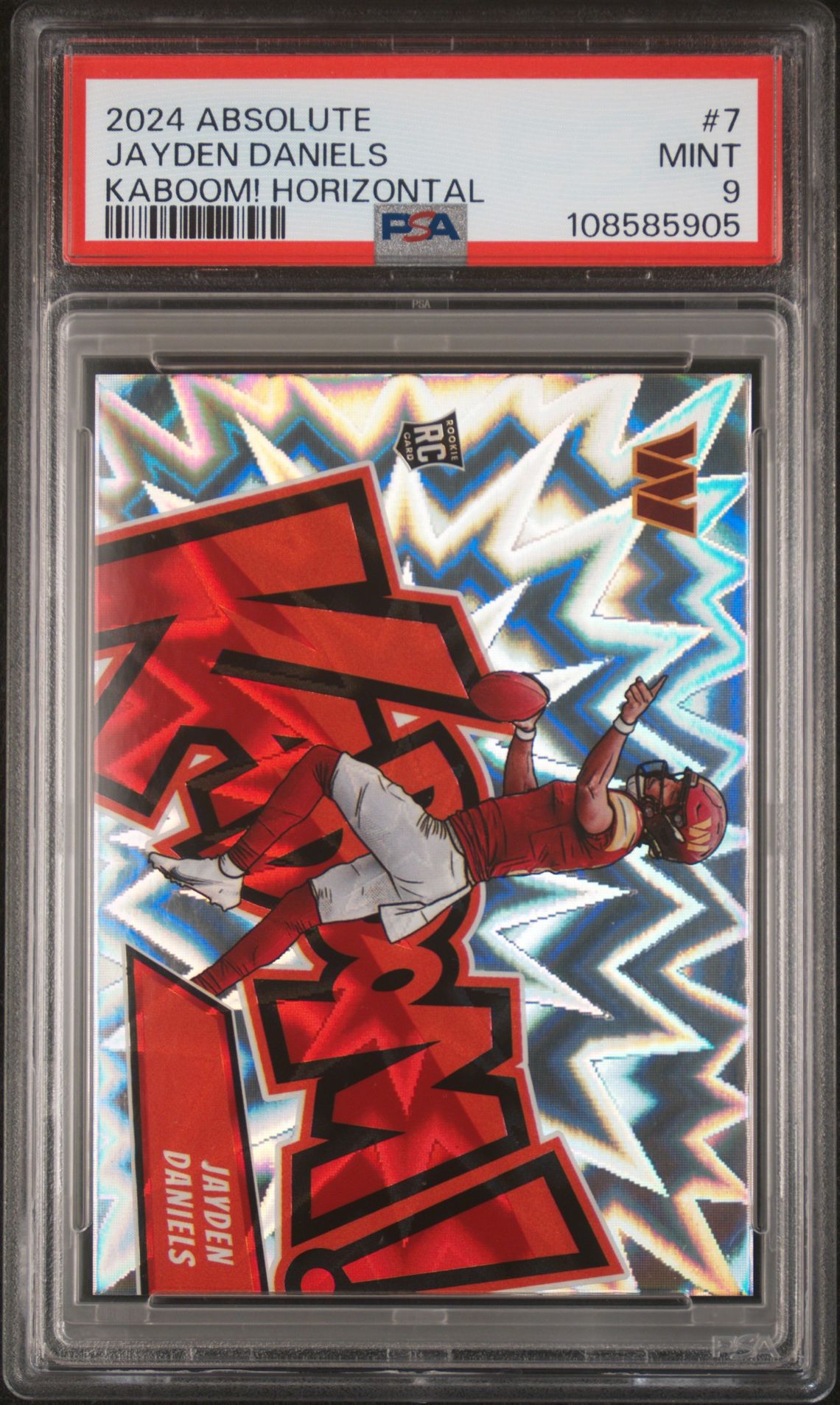 2024 Panini Absolute Kaboom! Horizontal Jayden Daniels #7 Mint 9 front