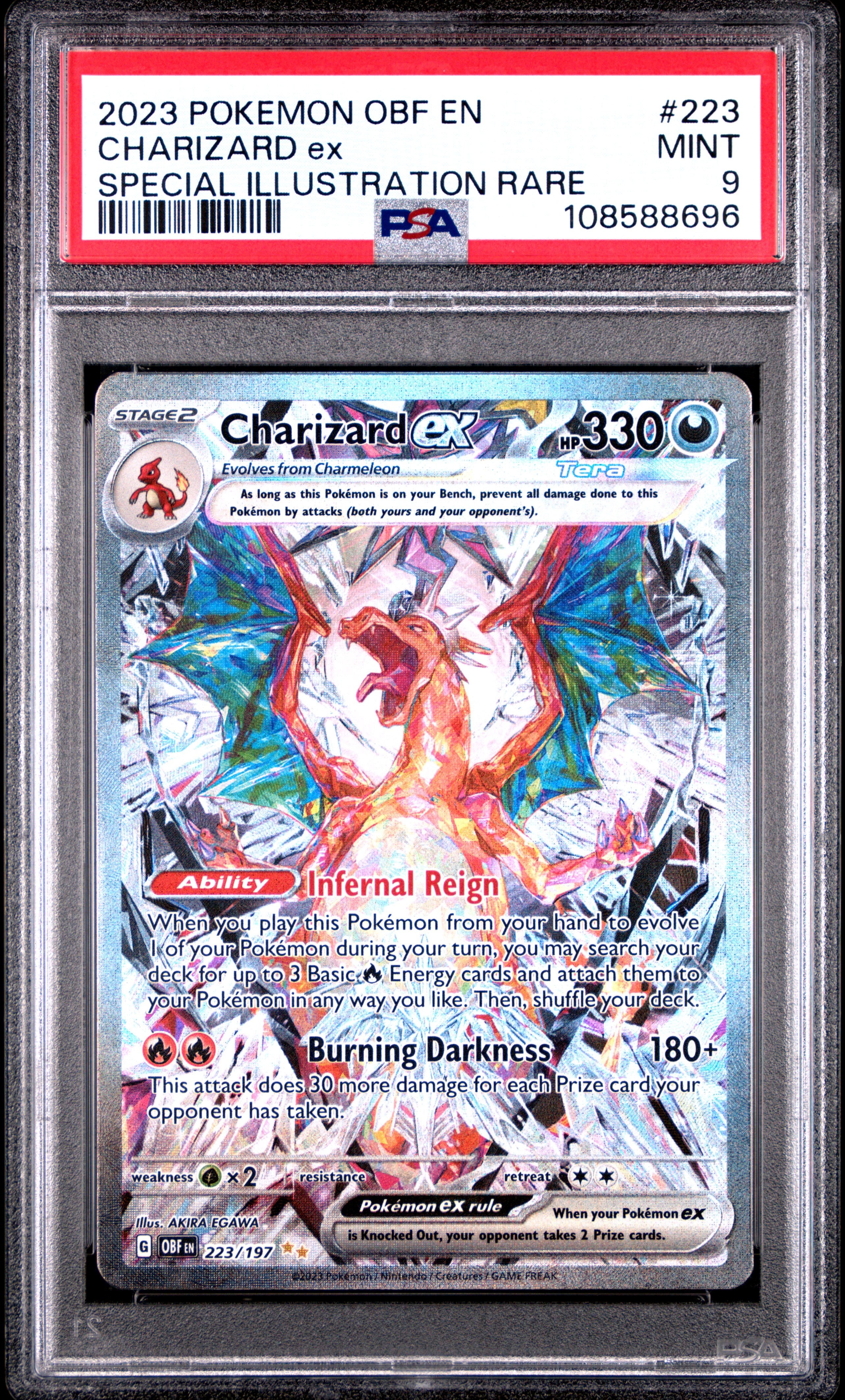 2023 #223 Charizard EX PSA 9 Obf EN-Obsidian Flames