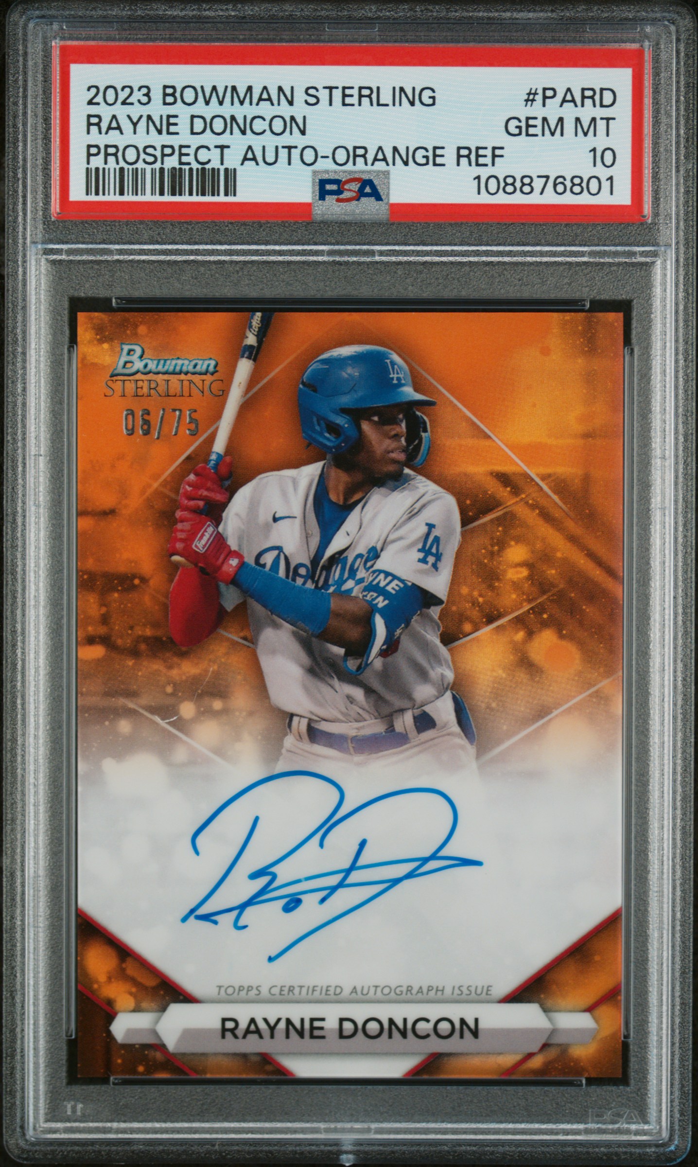 Rayne Doncon 2023 Bowman Sterling Prospect Autographs